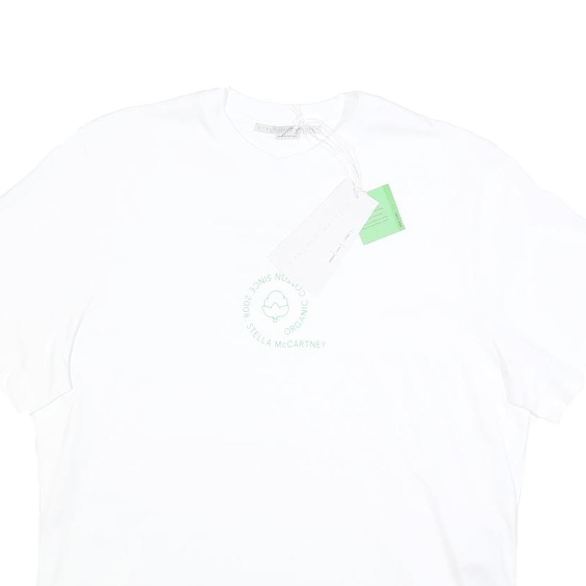 STELLA MCCARTNEY Womens White XS Short Sleeve Crew Neck Organic Cotton T-Shirt