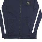 G-STAR Mens Blue Navy Raw Jacket M Cotton Blend Zip Trackwear Sportswear