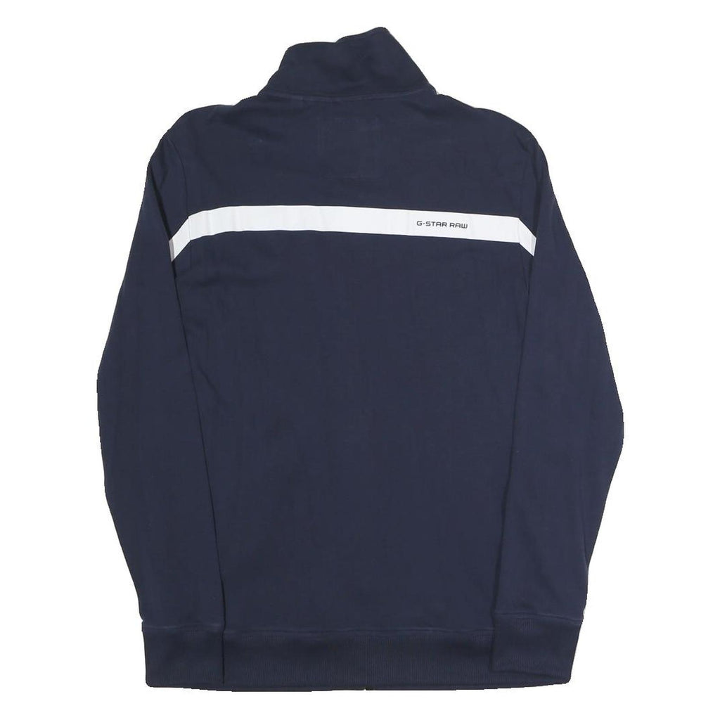 G-STAR Mens Blue Navy Raw Jacket M Cotton Blend Zip Trackwear Sportswear