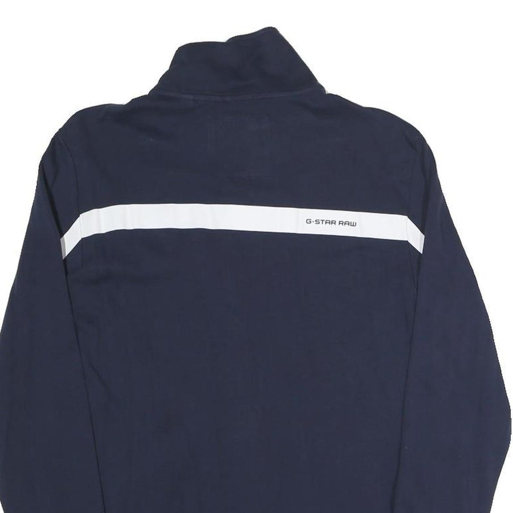 G-STAR Mens Blue Navy Raw Jacket M Cotton Blend Zip Trackwear Sportswear
