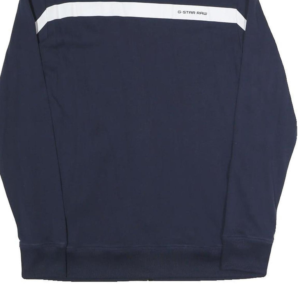 G-STAR Mens Blue Navy Raw Jacket M Cotton Blend Zip Trackwear Sportswear