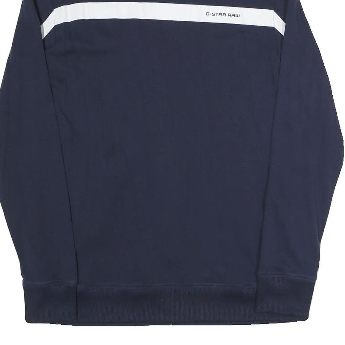 G-STAR Mens Blue Navy Raw Jacket M Cotton Blend Zip Trackwear Sportswear