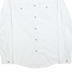 CLOCKHOUSE Womens White Shirt S Cotton Blend Button Long Sleeve Casual