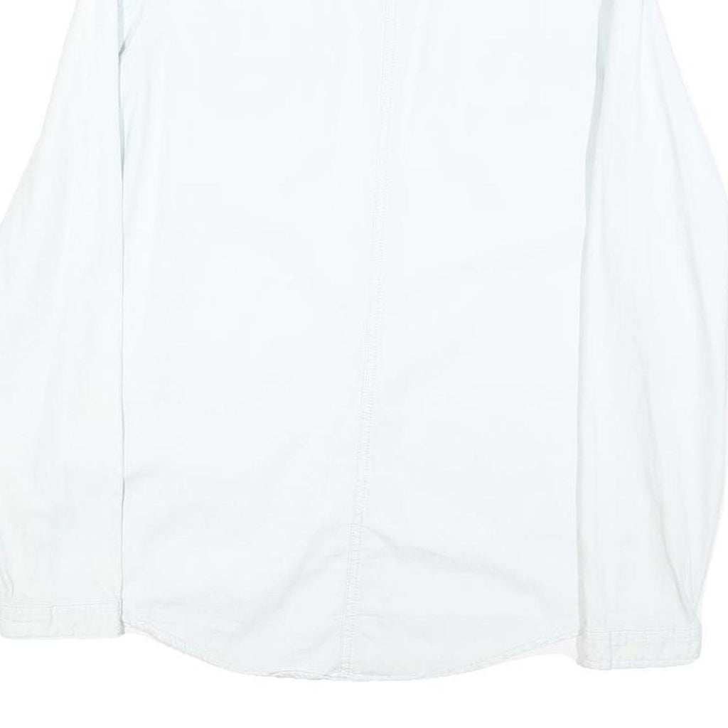 CLOCKHOUSE Womens White Shirt S Cotton Blend Button Long Sleeve Casual