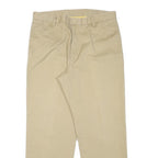 NAUTICA Mens Cotton Blend Beige Regular Fit Straight Leg Trousers W34 L28 Casual