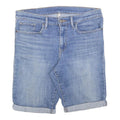 LEVI'S Womens Blue Denim Casual Shorts M W30 Rolled Hem Classic Fit