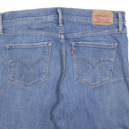 LEVI'S Womens Blue Denim Casual Shorts M W30 Rolled Hem Classic Fit
