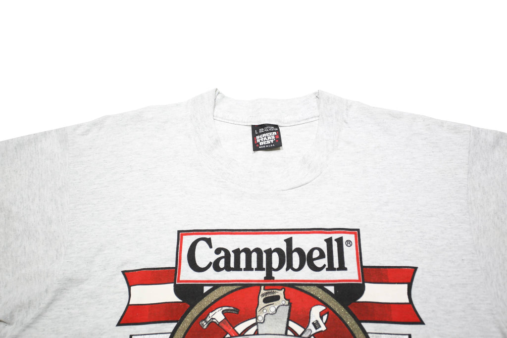 SCREEN STARS BEST Mens Light Grey Campbell Cooper Hand Tools Graphic T-Shirt L