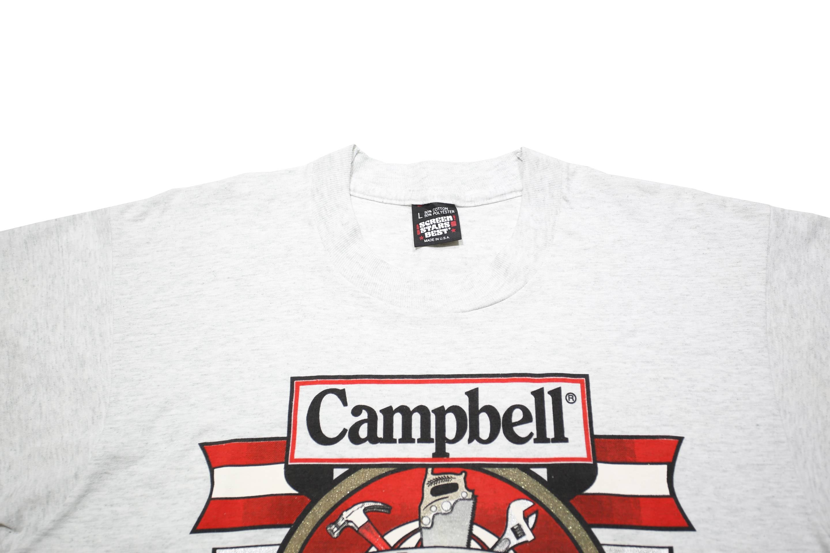 SCREEN STARS BEST Mens Light Grey Campbell Cooper Hand Tools Graphic T-Shirt L