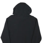 ELLESSE Womens Black Hoodie UK 10 Cotton Blend Logo Pullover Hooded Sweatshirt