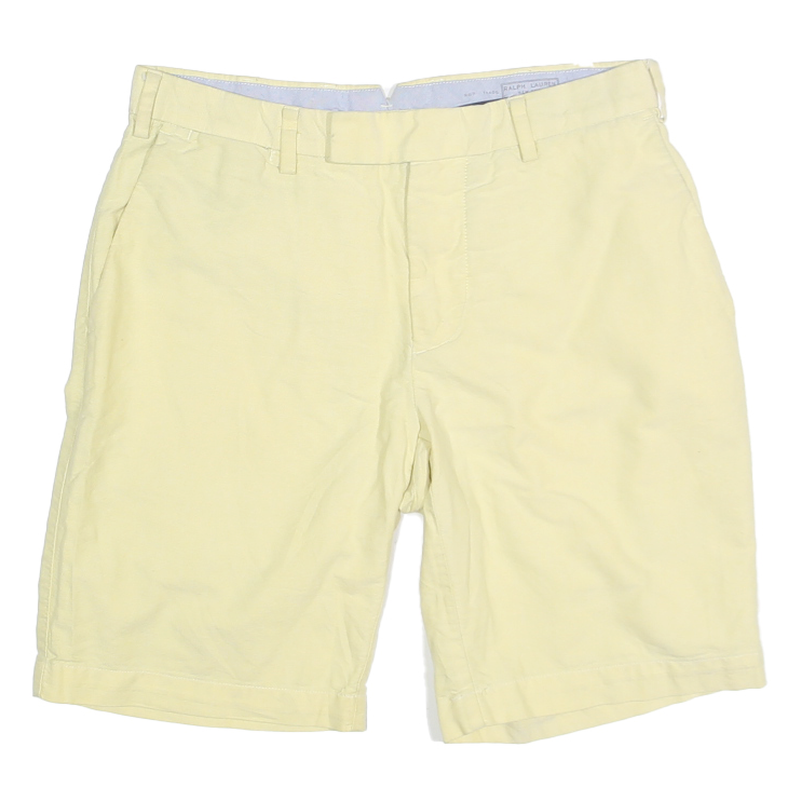 POLO RALPH LAUREN Mens Shorts Yellow Casual Plain M W30 Cotton Blend Classic Fit