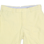 POLO RALPH LAUREN Mens Shorts Yellow Casual Plain M W30 Cotton Blend Classic Fit