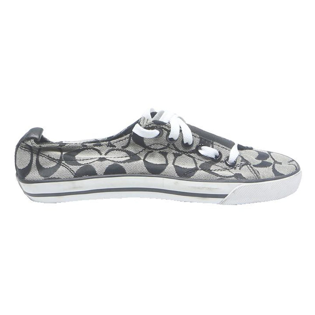 COACH Court Womens Low Top Trainers Black & White Synthetic UK 6.5 Casual Shoes