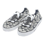 COACH Court Womens Low Top Trainers Black & White Synthetic UK 6.5 Casual Shoes