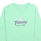 CHAMPION Womens Green Trinity Christian College Crew Neck XL Cotton Blend