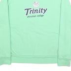 CHAMPION Womens Green Trinity Christian College Crew Neck XL Cotton Blend