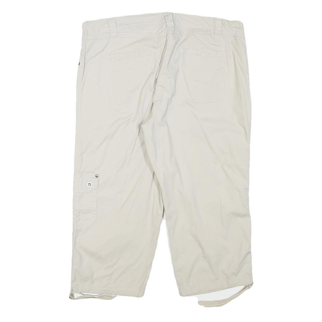 DASH Womens Shorts Beige Casual Cotton Blend XL W33 Cargo Style