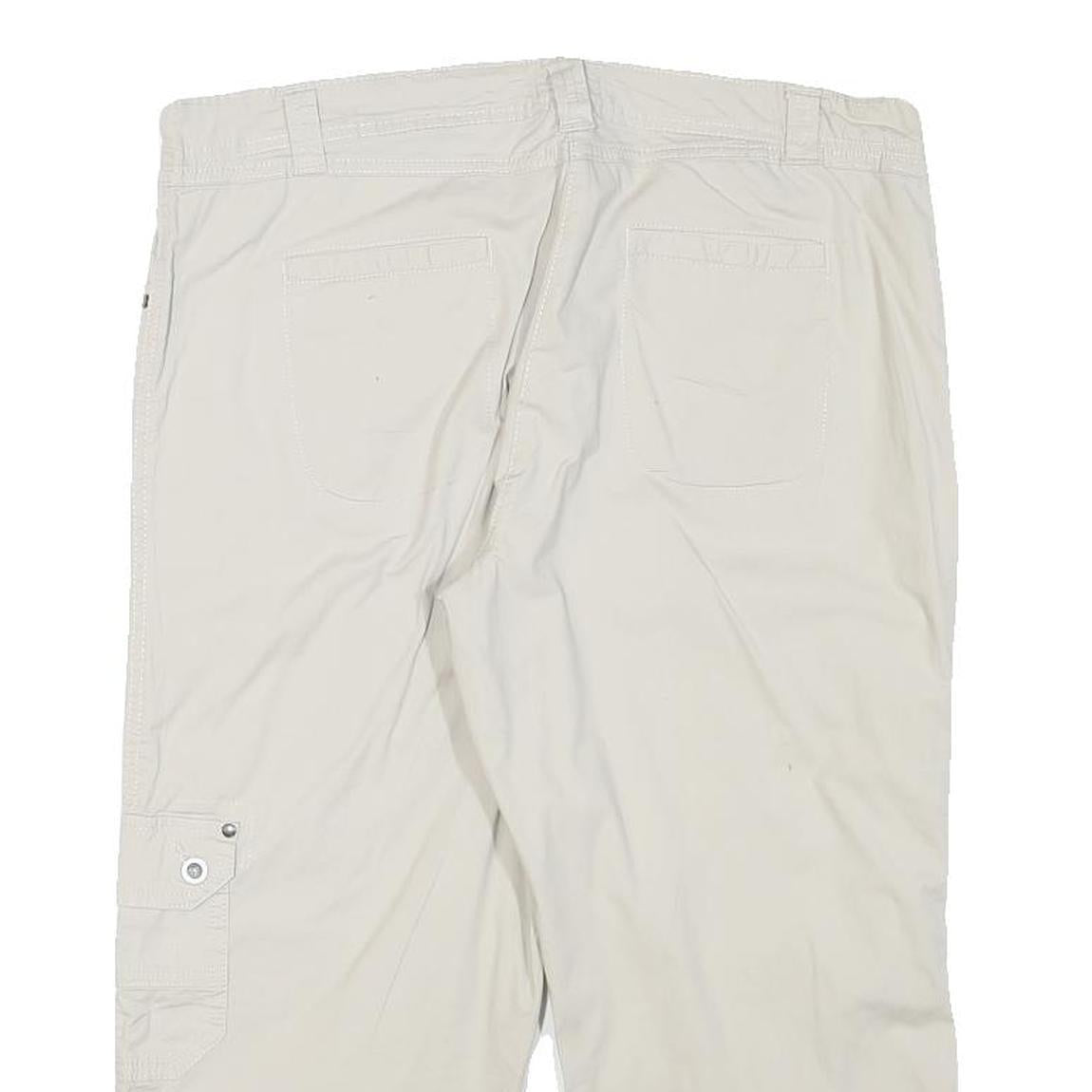 DASH Womens Shorts Beige Casual Cotton Blend XL W33 Cargo Style