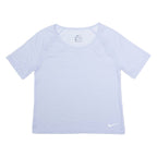 NIKE Womens T-Shirt Blue Crew Neck S