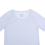NIKE Womens T-Shirt Blue Crew Neck S
