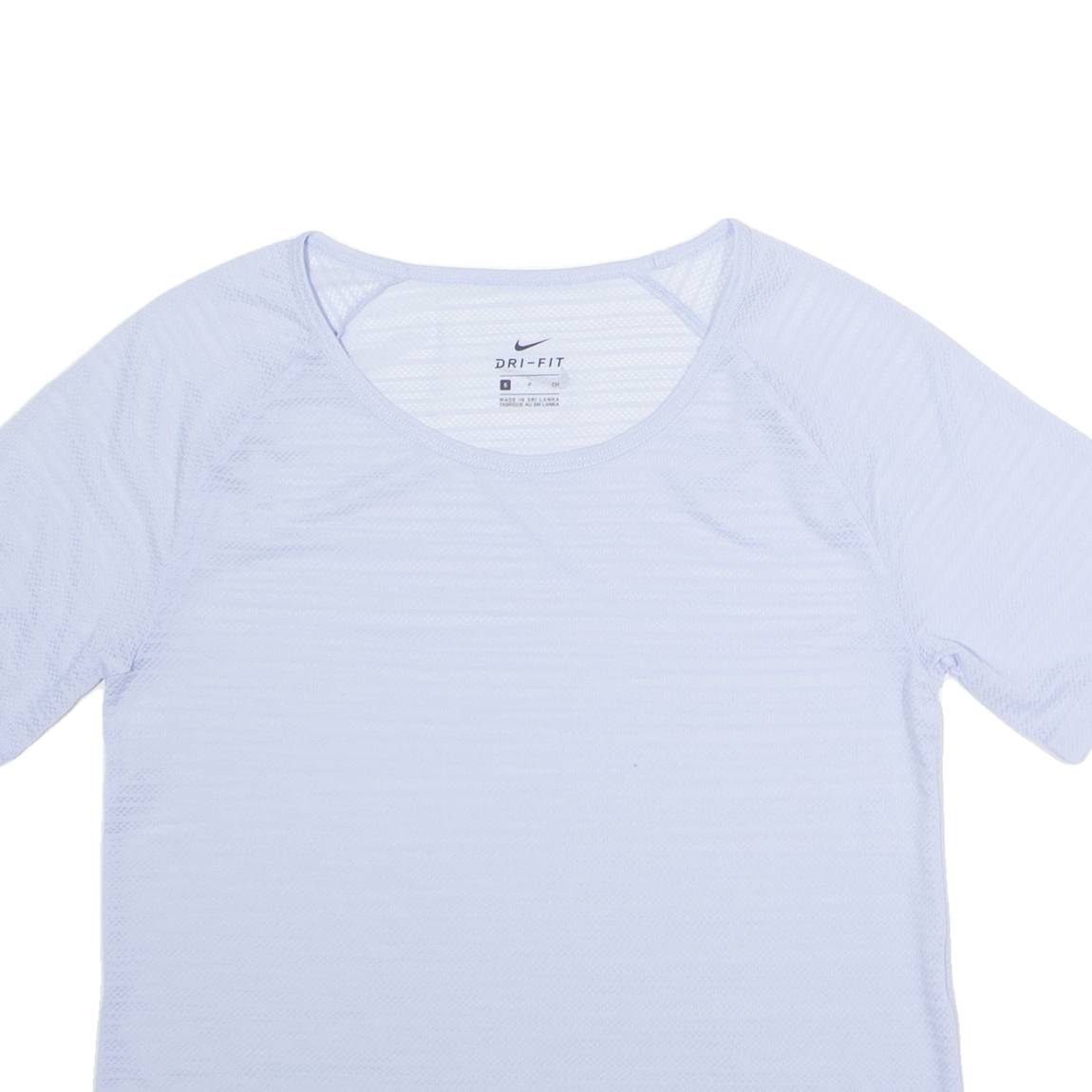 NIKE Womens T-Shirt Blue Crew Neck S