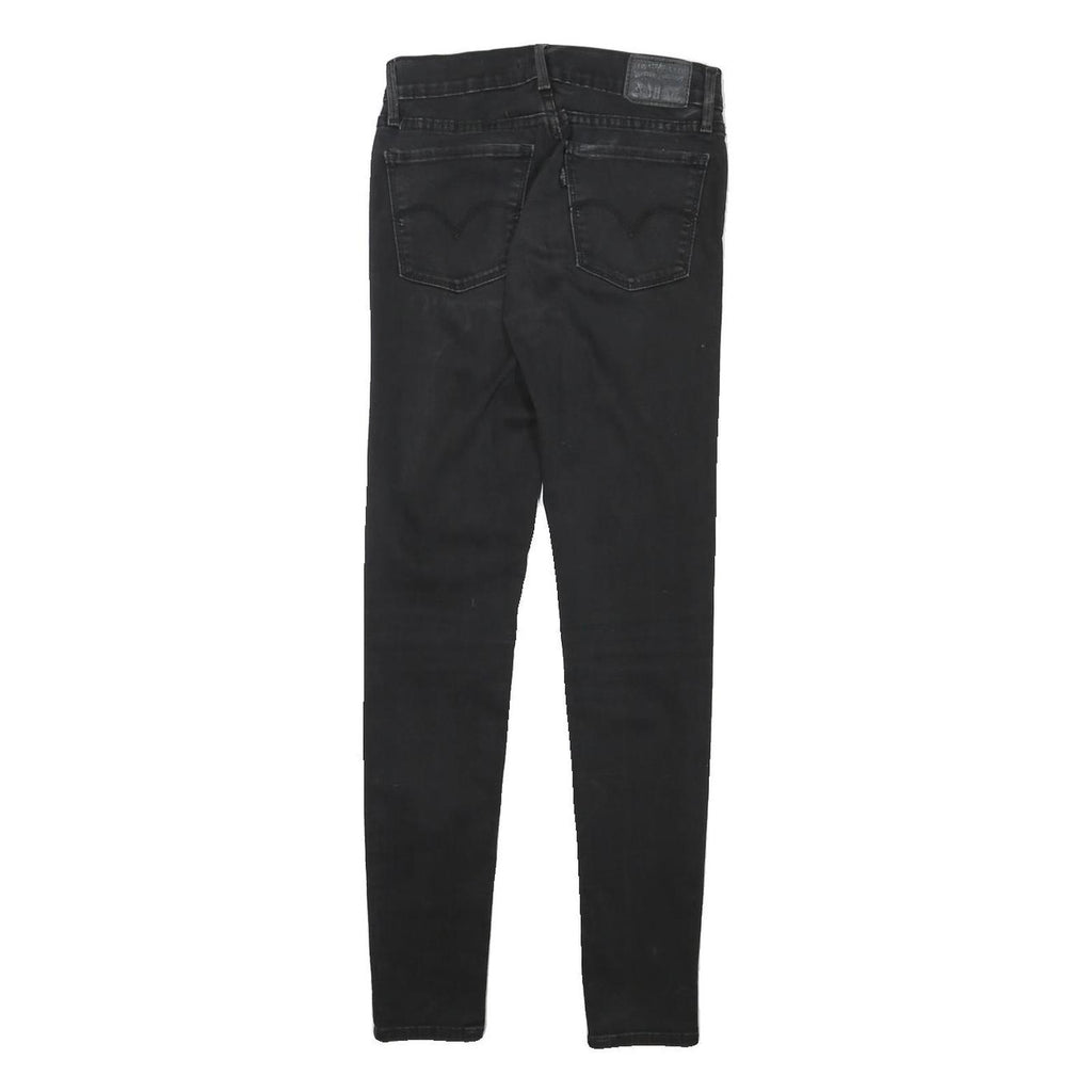 LEVI'S Womens Slim Black Denim Slim Skinny Jeans W25 L29 Stylish Cotton Blend