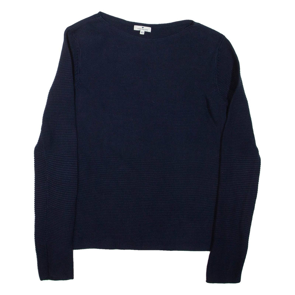 TOM TAILOR Womens Jumper Blue Tight Knit XS