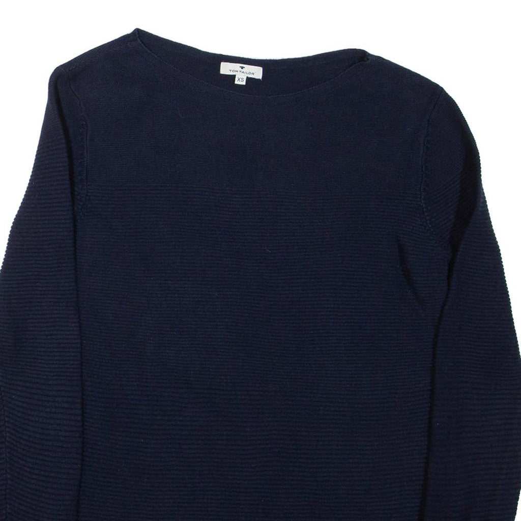 TOM TAILOR Womens Jumper Blue Tight Knit XS
