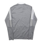 ADIDAS Mens Grey Basketball Track Jacket S Polyester Blend Zip Casual Sportswear
