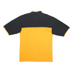 DIADORA Mens Yellow & Black Sporty Short Sleeve 1/4 Zip Collar T-Shirt L