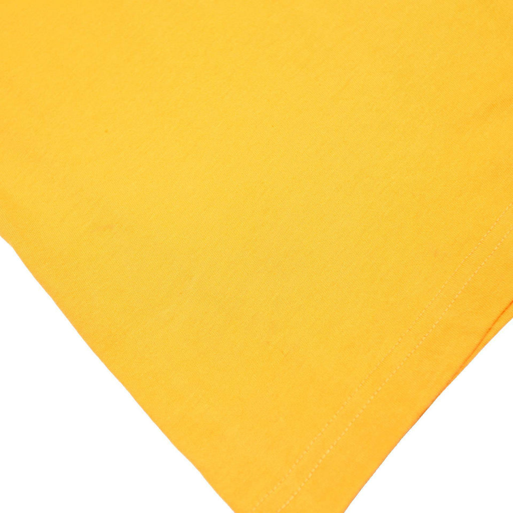 DIADORA Mens Yellow & Black Sporty Short Sleeve 1/4 Zip Collar T-Shirt L