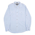 TOMMY HILFIGER Mens Blue Cotton Shirt L Button Front Casual Shirt L