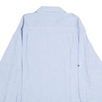 TOMMY HILFIGER Mens Blue Cotton Shirt L Button Front Casual Shirt L