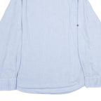 TOMMY HILFIGER Mens Blue Cotton Shirt L Button Front Casual Shirt L