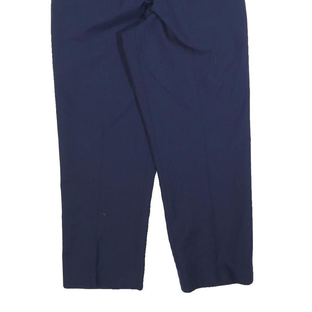 GOODWILL Womens Wool Blend Navy Regular Fit Straight Trousers W26 L27