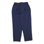 GOODWILL Womens Wool Blend Navy Regular Fit Straight Trousers W26 L27