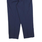 GOODWILL Womens Wool Blend Navy Regular Fit Straight Trousers W26 L27