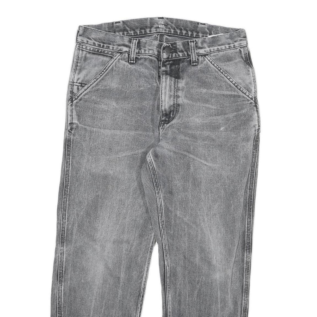 CARHARTT Mens Regular Fit Grey Denim Jeans W30 L25 Zip Casual Workwear