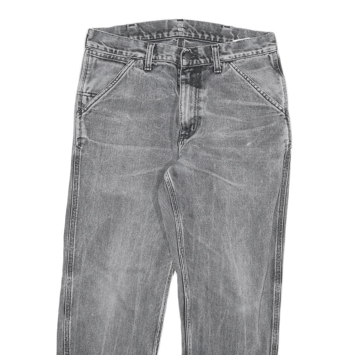 CARHARTT Mens Regular Fit Grey Denim Jeans W30 L25 Zip Casual Workwear