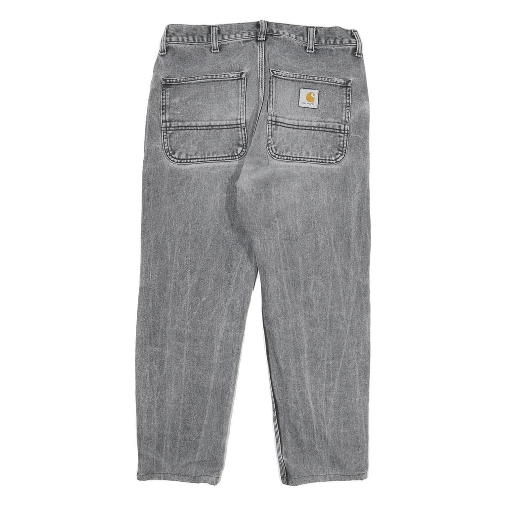 CARHARTT Mens Regular Fit Grey Denim Jeans W30 L25 Zip Casual Workwear