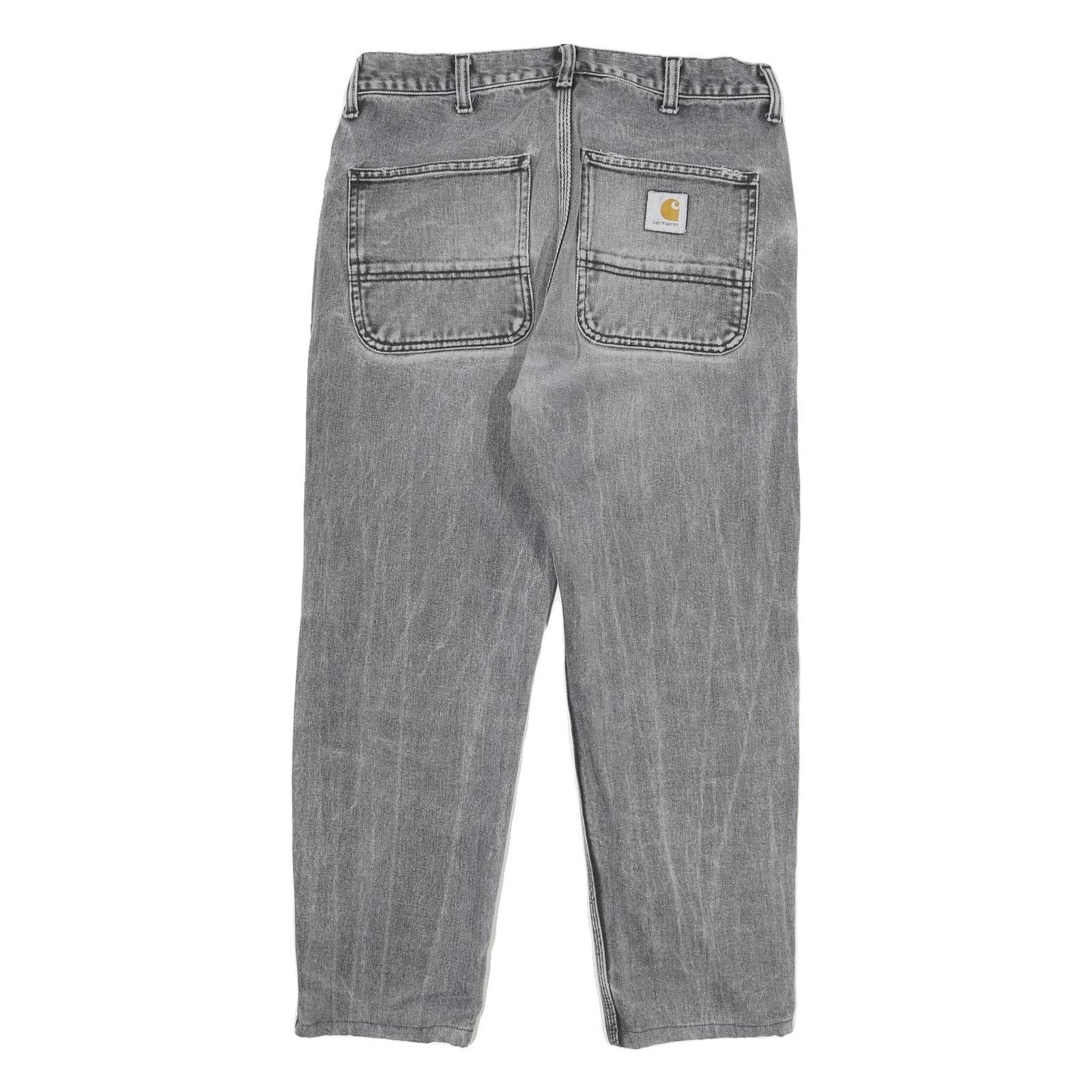 CARHARTT Mens Regular Fit Grey Denim Jeans W30 L25 Zip Casual Workwear