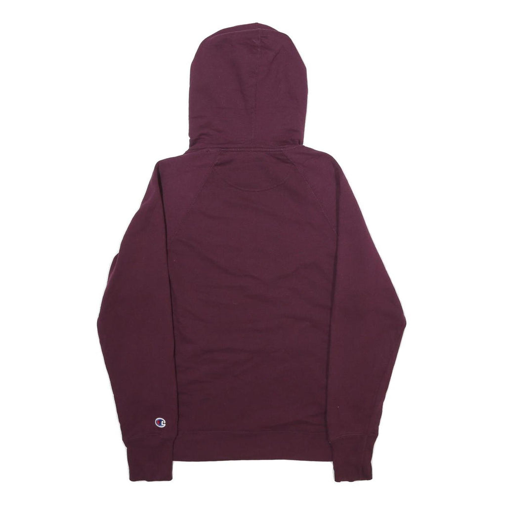 CHAMPION Mens Maroon Hoodie M Cotton Blend Pullover Classic Logo Sweatshirt