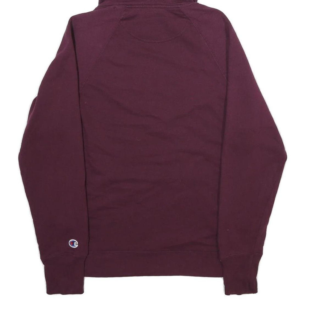 CHAMPION Mens Maroon Hoodie M Cotton Blend Pullover Classic Logo Sweatshirt