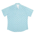 WRANGLER Mens Light Blue Paisley Cotton Shirt L Summer Casual Short Sleeve