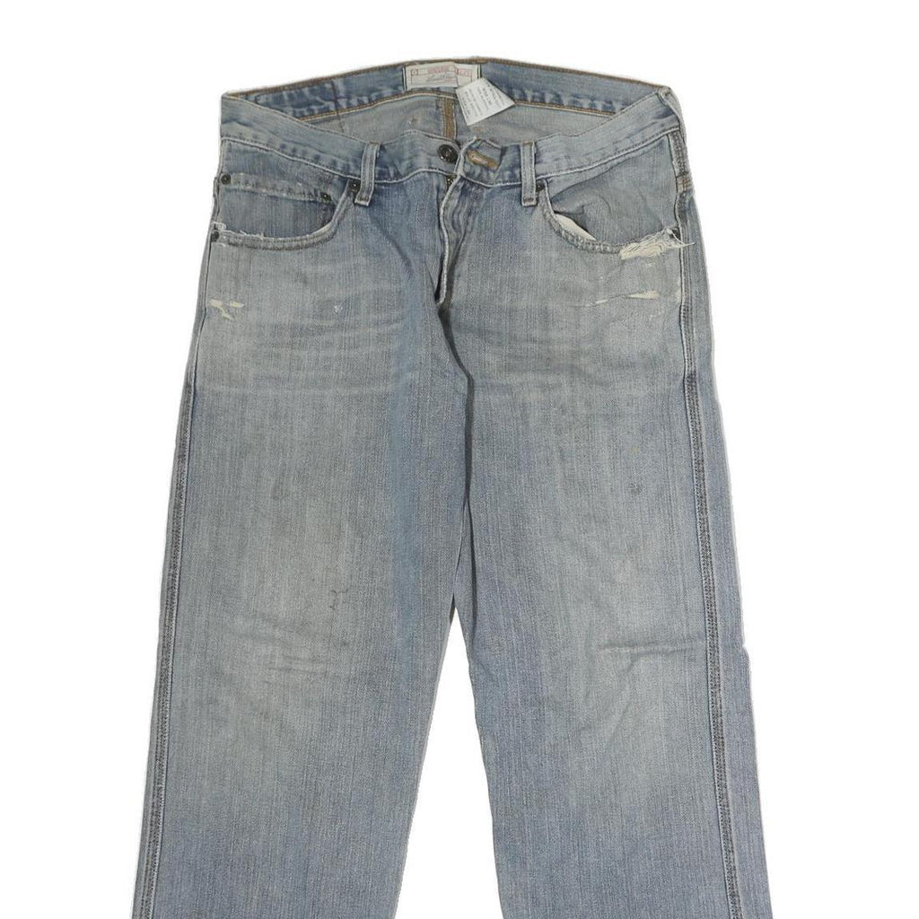 LEVI'S Mens Regular Fit Blue Denim Light Wash Jeans W32 L30 Casual Zip Closure