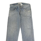 LEVI'S Mens Regular Fit Blue Denim Light Wash Jeans W32 L30 Casual Zip Closure