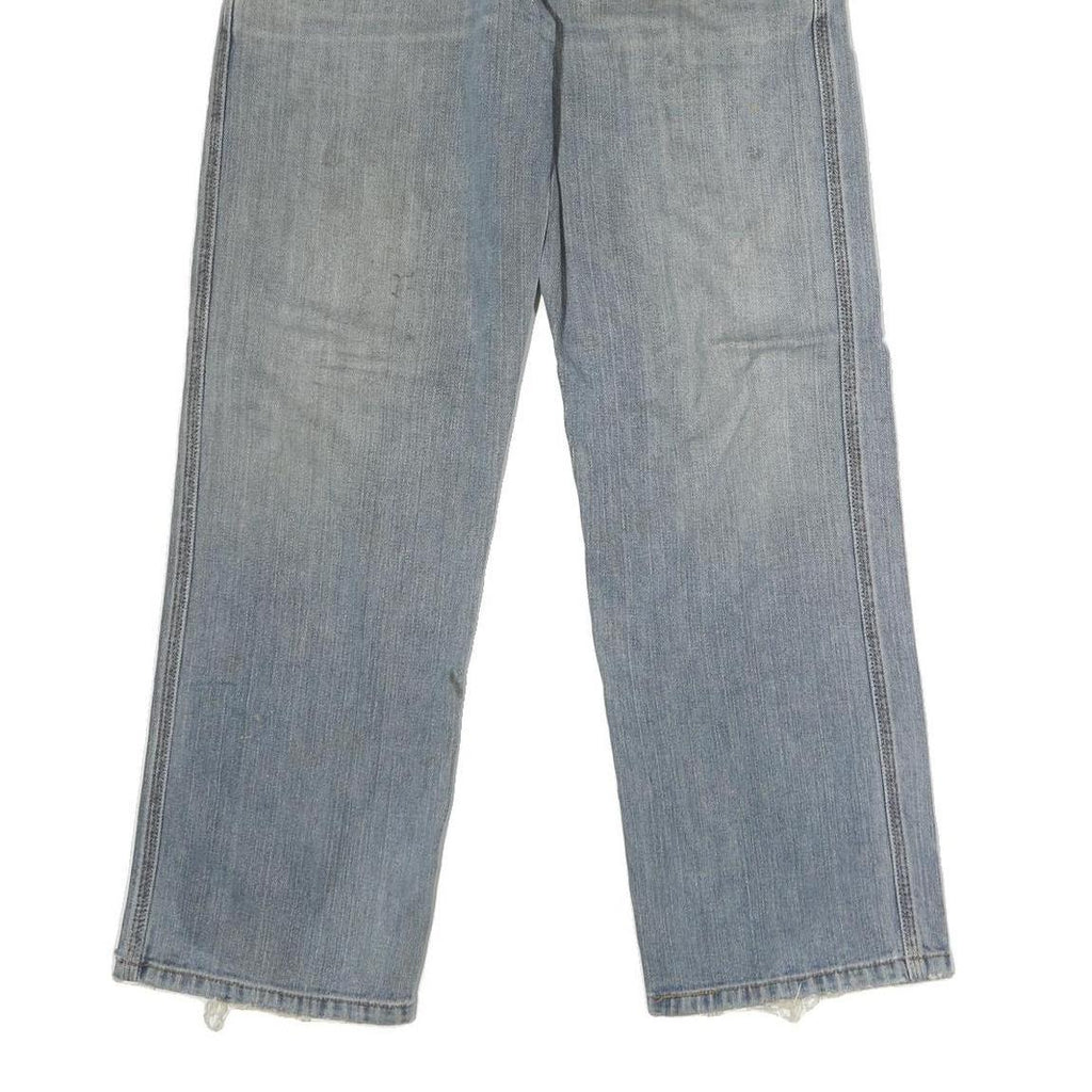 LEVI'S Mens Regular Fit Blue Denim Light Wash Jeans W32 L30 Casual Zip Closure