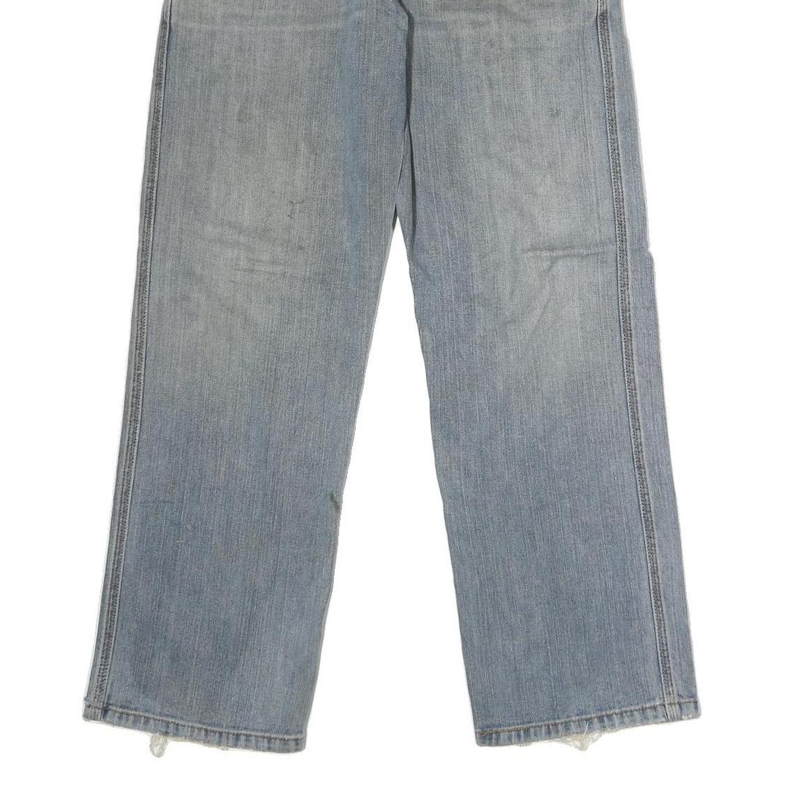 LEVI'S Mens Regular Fit Blue Denim Light Wash Jeans W32 L30 Casual Zip Closure