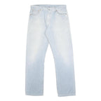 LEVI'S 501 Mens Jeans Blue Regular Straight Denim Light W36 L33 Button Closure
