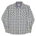 WRANGLER Mens Flannel Shirt Blue Check Long Sleeve L